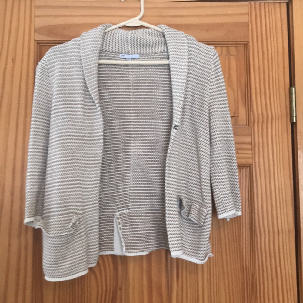 Gap blazer Tan and white soft tweed